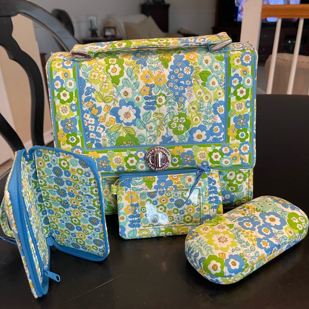 Vera Bradley Purse W/Top Handle Crossbody Strap RETIRED - Picture 10 of 11